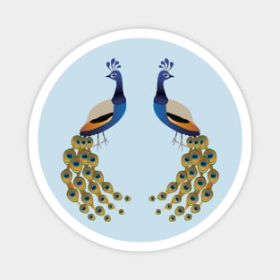 Two Peacocks Magnet